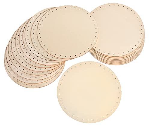 VBS XXL Peddigrohrböden 20 Stück Stärke 3mm Flechten Korb DIY Flechtboden Ø 25 cm