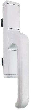effedielle Cremonese Giesse 1004 Tirador para marcos de aluminio exteriores persiana color blanco RAL 9010-Ambidextro bidireccional apertura externa
