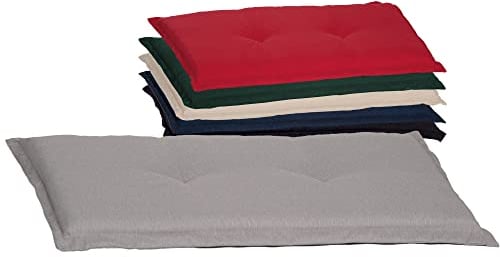 Beo Bankauflage Waschbar Ascot | Premium-Qualität Made in EU | Atmungsaktive Gartenbank Auflage nach Öko-Tex Standard | UV-beständige Sitzauflage Bank | Auflage Bank in Hell-Grau