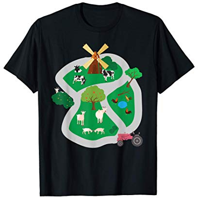 Spielteppich Dorf Track Vorn - Spielstraße Auto Geschenk T-Shirt