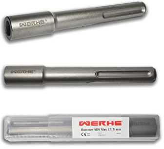 WERHE SDS Max Erdnageleintreiber Ø 16,5 mm – Zum Eintreiben von Tiefenerder, Erder, Erdungsstab und Pfosten mit Bohrhämmern oder Jack Hammer – Robust aus gehärtetem Stahl – 165 mm Länge