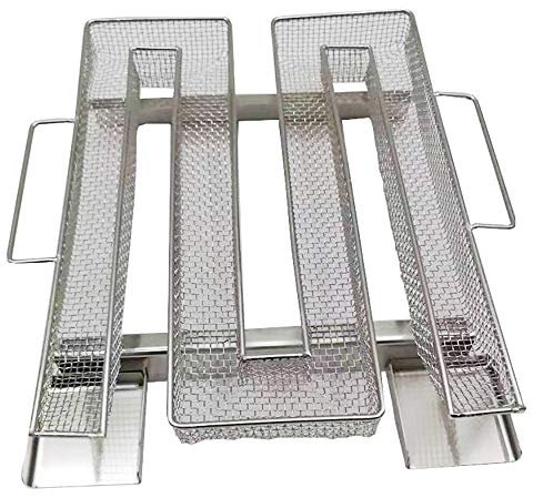 Smoker Box, Edelstahl BBQ Smoker Box, Kalter Rauch Generator, Rauch Korb, Leicht Verformt, Chips Für Den Einsatz in Der Gas- Oder Holzkohlegrill, Rauchigen Geschmack Hinzufügen