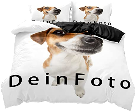 通用 Foto-Kissen Selbst Bettwäsche mit Foto individuell Bedruckt Personalisierte Geschenk-Idee Bettbezug mit eigenem Foto