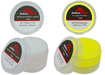 RaceWax Speed & FLUOR Paste Skiwax Speedwachs Skiwachs alle Schneearten 20g
