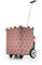 reisenthel carrycruiser Tragbarer Einkaufstrolley mit stabilem Aluminiumrahmen, Schultergurt und herausnehmbarer Netz-Innentasche Aus wasserabweisendem Material, Couleur:Rhombus Light Grey