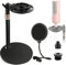 Frgyee Tisch Mikrofonständer Mit Mikrofonspinne und Popschutz, Verstellbarer Razer X Mikrofonhalterung Reduziert Vibrationsgeräusche für Razer Seiren X USB-Streaming Mikrofon