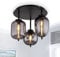 bmf-versand® Deckenlampe für Schlafzimmer inkl Pflegetuch - Moderne Deckenleuchte Rauchglas für Küche Esszimmer - Deckenstrahler 3-Flammig für Wohnzimmer Badezimmer Länge 46 cm