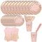 Trimming Shop Pink & Gold Party Supplies Set, 80pcs Golden Dot Dinnerware - Plates, Cups, Napkins, Forks, Spoons, Straws for Birthday, Wedding Party
