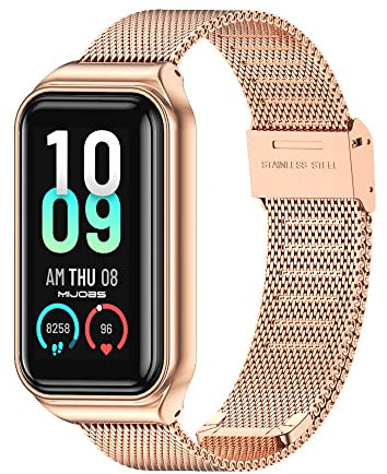 MIJOBS Correa para Amazfit Band 7 Correa de repuesto de metal Correa de reloj Compatible con Amazfit 7 Fitness Tracker smartwatch