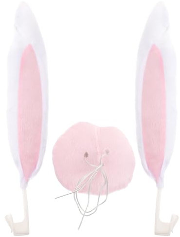 Sewroro 1 Set Auto Hasenohren Deko Hasenohren Mit Nase Lustige Ostern Fahrzeug Deko Zubehör Ostern Plüsch Hasenohren Kostüm Für Autodeko