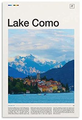 Lake Como Druck, Lake Como Poster, Lake Como Foto, Lake Como Reise, Como See, Como Kunst, Como See, Como Wand-Unframe 60 x 90 cm