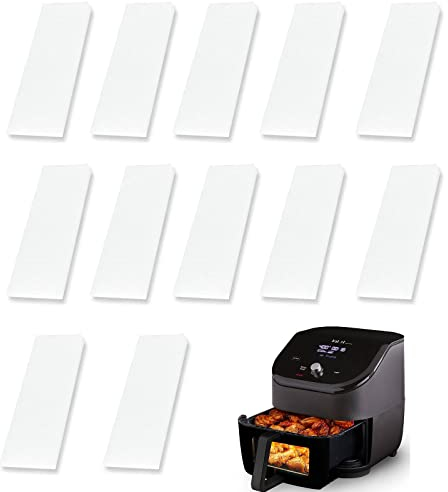 12 PCS Air Fryer Replacement Filters Compatible with Instant Pot Air Fryer Vortex Plus 6QT Filters Accessories can Odor Erase and Oil Residue and Keep pan Health and Clean (White)