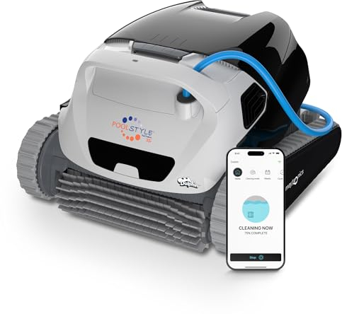Dolphin Poolstyle 35i Robot limpiafondos automático para Piscinas enterradas de 12m, Accesorios Piscina - Sube Paredes - Ahorro de energía