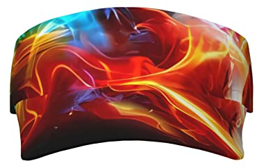 Fire Dragon Roll Soccer # Sonnenblende, hohles Design, nicht gefüllt, verstellbare Größe, Unisex, schwarz, schwarz, Einheitsgröße, Schwarz, Einheitsgröße