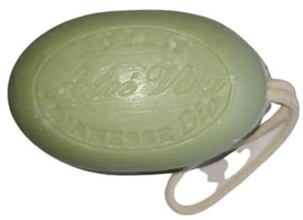 Savon avec corde au lait d'ânesse bio et Aloe vera- tenseur naturelle, parfum agréable, hydratant, anti âge 200g