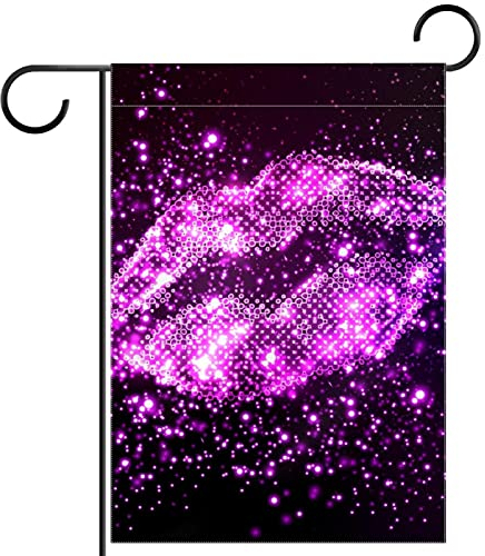 Gartenfahne 30x45cm, Liebe Lippe Dekoratives Banner Durable Feiertage Garten Fahnen Verblassen Beständig Bauernhaus Dekorative Fahnen