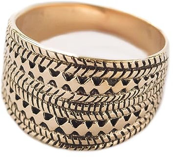 Windalf Breiter Ring FREYA 15 mm Gotland Wikinger Schmuck Bronze (Bronze, 62 (20))