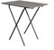 Klapptisch Holz-Metall Höhenverstellbar Faltbarer Beistelltisch Tablett Tisch Klapptische für balkon, Garten, Camping Terrasse Campingtisch (Anthrazit)