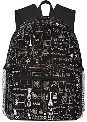 Reiserucksack für Jungen, Mädchen, Kinder, Wissenschaftsformeln, Kreidetafel-Rucksäcke, Kinder, Schultasche, Büchertasche, Tagesrucksack für Männer und Frauen, Siehe Abbildung, One size