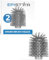 Toilet Brush Replacement Heads - 2 Pack - Spare Silicone Brush Heads - Fits 1.1cm Handle - Replacement Toilet Brush Head - Black - White - Grey (Grey)