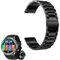 MBROS Compatible para Blackview Reloj Inteligente W50, Metalica Acero Moda Correas Compatible para Smartwatch Blackview Reloj Inteligente Hombre 1.39 W50 (Negro)