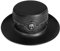 YiQinzcxg Vintage viktorianischer flacher Hut Steampunk Runde Kappe Show Kopfbedeckung Maskerade Zubehör Rollenspiel Gentleman Hut Unisex Hut Halloween Kostüm Zubehör Cosplay Hut Gothic Skull Hut