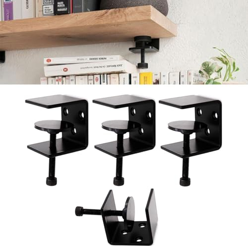 Wandmontage Regalträger Metall Eisen-Konsole Wandhalterung Klammer Regalhalterung Halterung Tablarträger Rechte Fachboden-Träger für Tischplatten Klapptisch Wandtisch (4pcs)