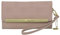Steve Madden Damen Trifold Wallet, Blush/Gold Logo-Stempel, Einheitsgröße, Logobar Trifold Wallet Wristlet