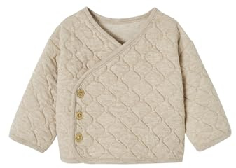 Vertbaudet Baby Wickeljacke mit Recycling-Polyester beige meliert 56
