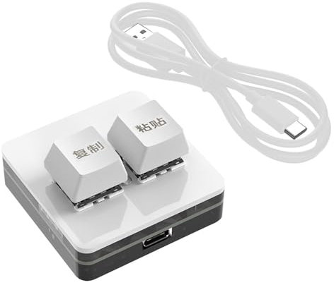 Copia y pega Teclado de 2 Teclas - Copia y pega Teclado USB | Teclados mecánicos universales para PC de juegos, retroiluminación RGB, Teclado Portátil para Casa y Viaje, 2 Teclados PRO