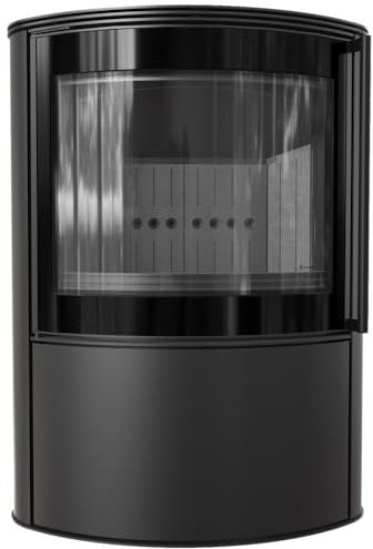 Kratki Kaminofen Bjorn 10 kW Ø150 mm Schwarz – Freistehend – Termotec Brennkammer, Ökodesign & BImSchV 2 – Hoher Wirkungsgrad – Externe Luftzufuhr – Sauberes Glas – Effiziente Wärmeverteilung