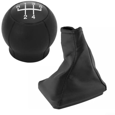 ReachMall Schaltknauf 5 Gang, Schaltkopf Handball Schalthebel, 5 Gang Schaltknauf Schaltsack Schaltmanschette, Schwarz Schaltknauf für Opel Meriva A 2003-2010