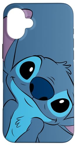 Hülle für iPhone 16 Plus Disney Lilo and Stitch Cute Stitch Face Slate Gray