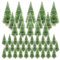 4.5/6.5/8.5/12.5cm künstlicher Weihnachtsbaum Mini Tannenbaum Klein Miniatur Tanne, Mini grün Weihnachtsbaum mit Schneeeffekt Christbaum für Tischdeko DIY Schaufenster 45pcs