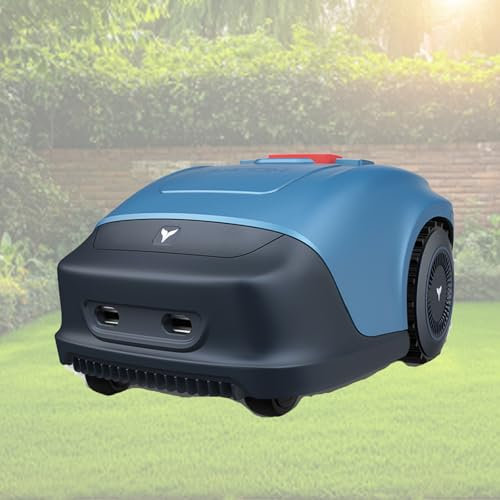 FJYAWEN Tondeuse Robot pour Jardins Jusqu'à 1000 M², Tondeuse à Gazon sans Fil avec des Câbles De Délimitation, Largeur Et Hauteur De Coupe 18cm /20-55mm, De Pluie, Protection Anti Vol
