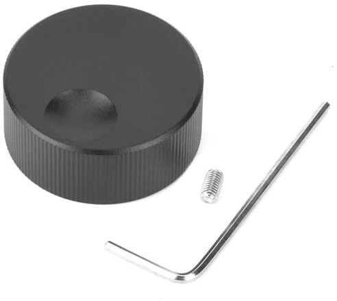 TOUISEDGI Volume Control Knob Black Aluminum Frosted for 6mm Potentiometer Sound System Accessories