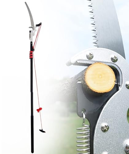 GLMGBP Sécateur télescopique avec scie, Perche à Longue portée pour Branches, Coupe par dérivation, Outils de Jardin Extensibles (Taille : 24 Pieds)