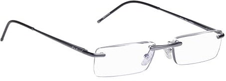 Edison & King Randlose Lesebrille Clarity – EIN Schmuckstück mit Premiumgläsern inkl, Blaufilter (Anthrazit, +1,00 dpt)