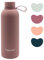 HappyMami, Termo Liquidos Bebe 500ml,Botella Acero Inoxidable, Cierre Hermético con Rosca, Incluye Asa para Transporte, Doble Pared Interna para Mantener Temperatura (Rosa Vintage)