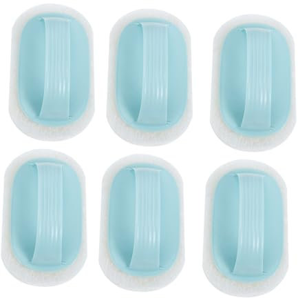 VINTORKY Cepillo De Limpieza para Barbacoa Multifunción 6 Piezas Azul Ovalado para Estufa Cocina Antideslizante Fácil De Usar