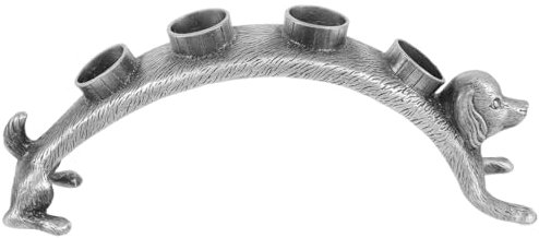 SOIMISS Dog Shaped Metal Wine Pourer Rack and Wine Cork Storage Stand Multi-slot Bottle Stopper Holder Holder for Home Bar and Kitchen