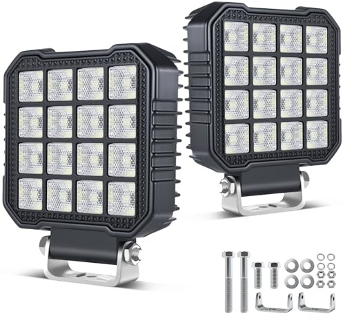antom 2er LED Arbeitsscheinwerfer 172W 6500K 9-60V IP68 wasserdicht led Scheinwerfer Zusatzscheinwerfer für Traktoren,ATV, Outdoor-Enthusiasten,Nachtarbeit auf Baustellen