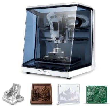 MAKERA Desktop CNC Milling Machine | Carvera Air CNC Router with Quick Tool Change, Auto Probing&Levelling, 200W Spindle for Wood, Plastic, Aluminium, Brass, PCB