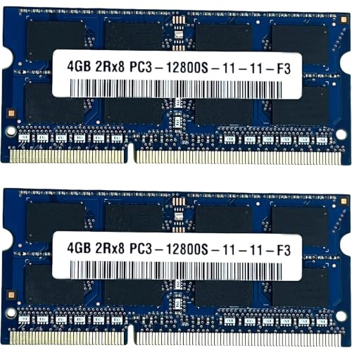 8GB [2x4GB] Memoria RAM DDR3 SODIMM 2X 4GB 1600MHz PC3-12800S 2Rx8 204 pin CL11 1.5V per computer portatile Notebook Laptop 2 moduli da 4GB 51033