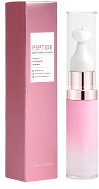 Peptide Brightening Lip Serum, Hydrating Lip Treatment Moisturizer Day & Night Deeply Nourish & Volumize Lip Plumper Gloss Reduce Fine Lines, Relieve Dryness for Glowy, Dewy and Plump Lips