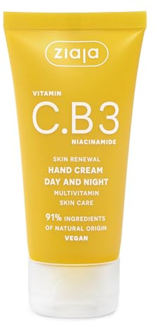 Ziaja Vitamin C.B3 Niacinamide Hand Cream 50 ml - Brightening & Hydrating Care for Smooth, Soft Hands