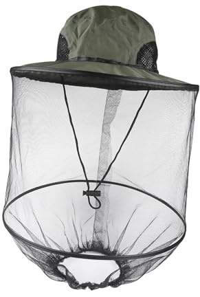 Cocoarm Mückenschutzmütze, Bienenzuchtkappe aus Polyester mit Mesh-Design, Leichter Insekten-Gesichtsschutz Zum Angeln, Camping und Wandern