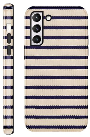 Yirlbey Gestreift Sommer Handyhülle für Samsung Galaxy S21 5G Hülle 6,2, Aesthetic Summer Stripes Striped Muster Motiv Design Mädchen Schutzhülle Zweischichtige Stoßfest Bunt Silikon TPU Case, Stripe