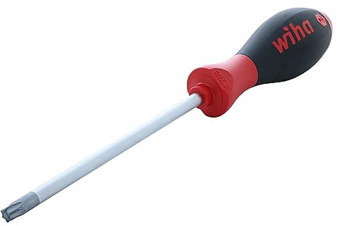 Wiha Schraubendreher SoftFinish® TORX® mit Rundklinge (01296) T40 x 130 mm ergonomischer Griff für kraftvolles Drehen, Allrounder für Industrie und Handwerk