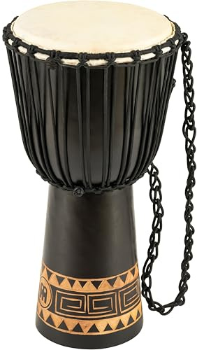 Meinl Percussion Rope Congo Djembe - Large Handdrum - With Goat Head - Diameter 12 Inches - Mahogany, Dark Brown (HDJ1-L)